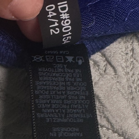 Express Royal Blue Patterned Blouse - Picture 10 of 12